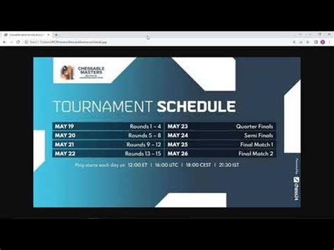 chessable|chessable schedule 2022.